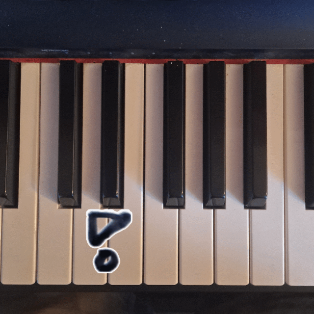 Animated piano keys